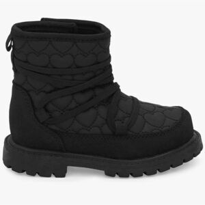 Carter's Unisex-Child Black Ribbed Tayla Black Fashion Boot size 11